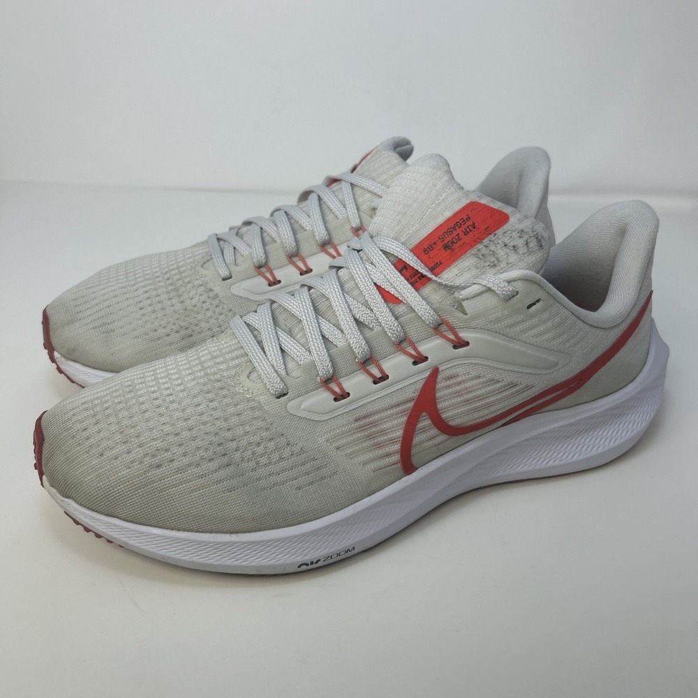Nike Air‎ Zoom Pegasus 39 Running Shoes - Men's Size 9 - White/Red DH4071-103